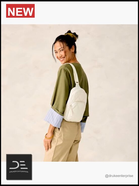 Featherweight Sling Backpack with Adjustable Strap and Water-Repellent Nylon main image 5